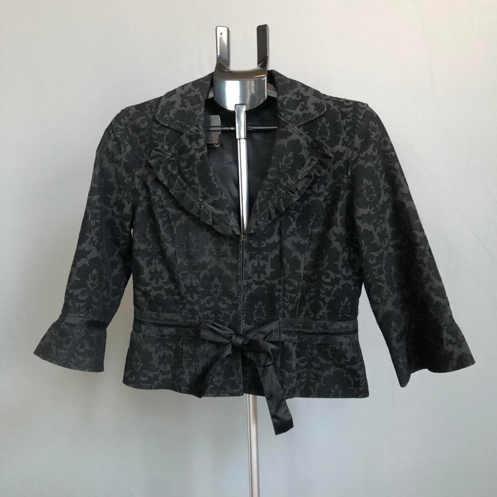 Free People Cropped Corduroy Brocade Detail Jacket